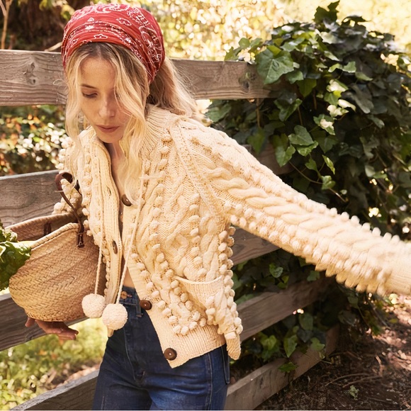 NWOT DÔEN Pomme Long-Sleeve Cotton Cardigan Sweater - Picture 5 of 7